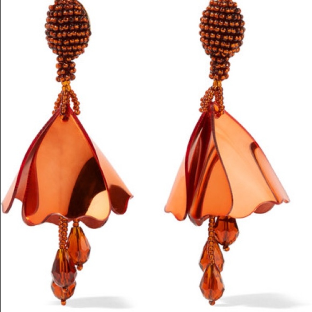 NEW Never Worn Oscar de la Renta Beaded Earrings